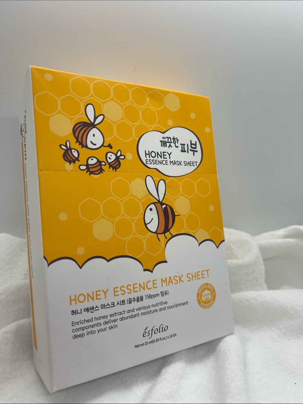 Esfolio Pure Skin Honey Essence Korean Face Mask Sheets 10 PCS NEW in Sealed Box